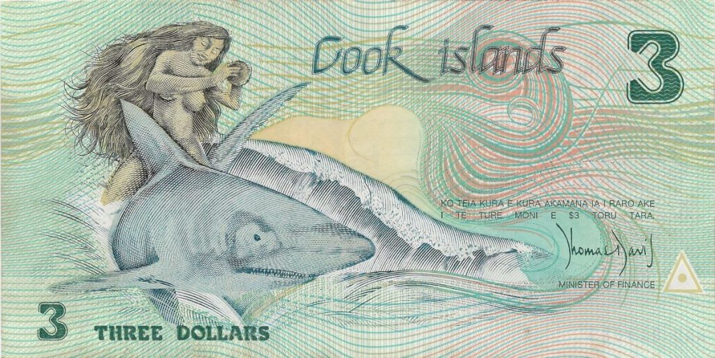 3 DOLLAR Cook Island Bill