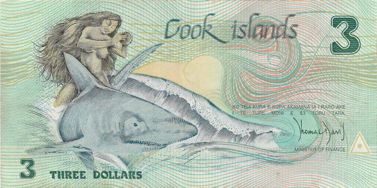 Cook Islands 3 Dollar Bill