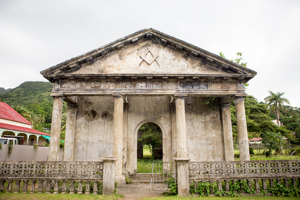 his stone shell was the South Pacific’s first Masonic lodge (1875). This was once Levuka’s only Romanesque building, but it was burnt to a husk in the 2000 coup by God-fearing villagers. Local Methodists had long alleged that Masons were in league with the devil and that tunnels led from beneath the lodge to Nasova House, the Royal Hotel and through the centre of the world to Masonic headquarters in Scotland. This turned out not to be the case.