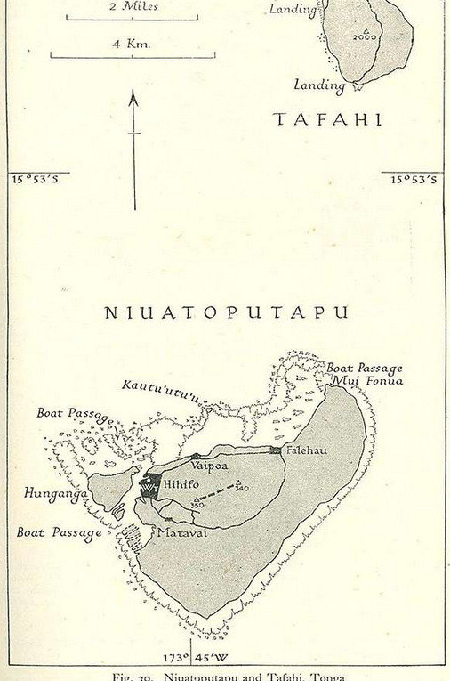 Niuatoputapu tafahi tonga - Public domain vintage map