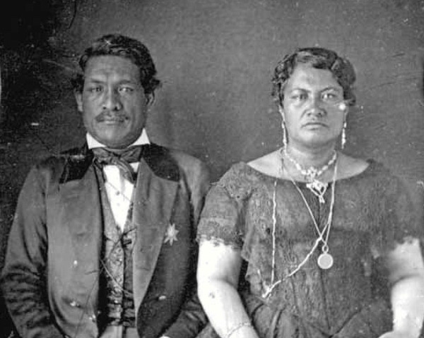 Kamehameha III and Kalama, ca. 1850